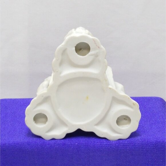 Vintage Porcelain Angel Trio Figurine  Handcrafted Collectible Decor  4.5" Tall - Picture 8 of 11